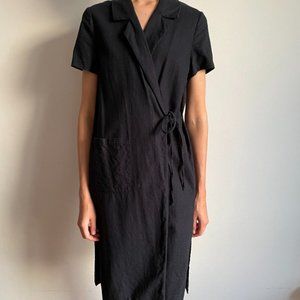 OAK + FORT Black Midi Dress